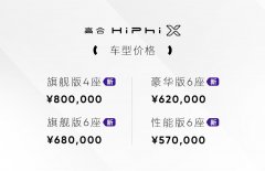 高合汽车发布1000公里电池包升能服务及HiPhi X 四车型